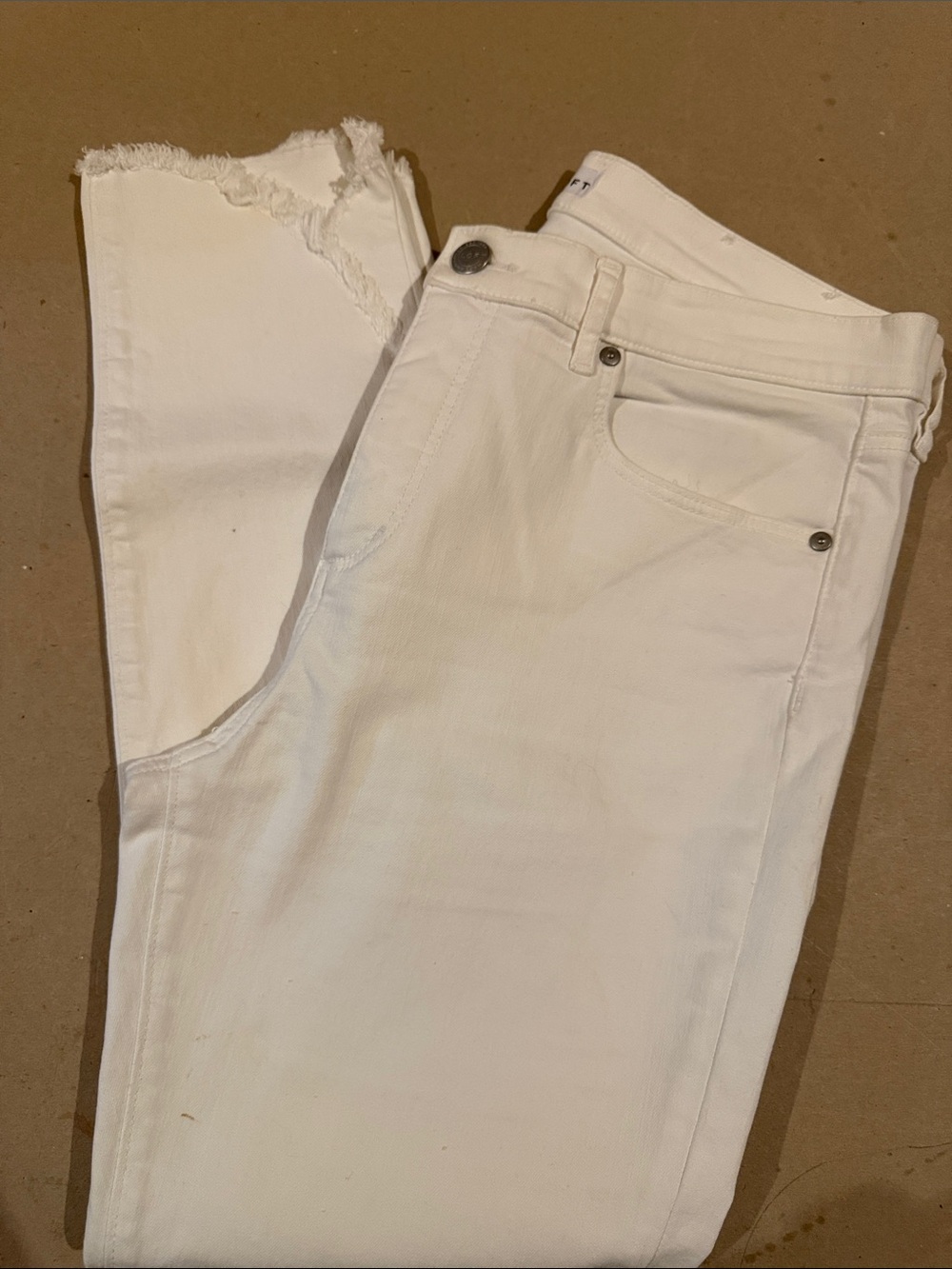 LOFT white High-Rise Skinny Jeans